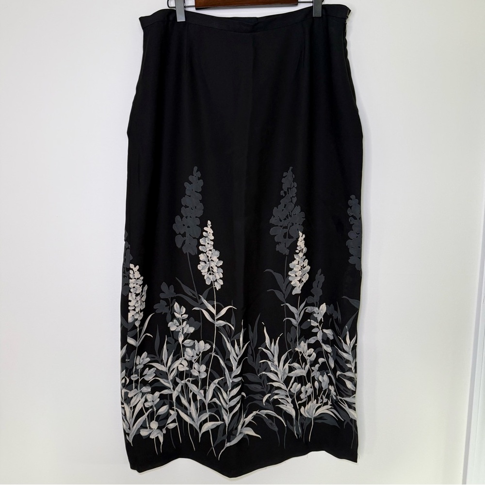 Vintage Josephine Chaus Floral Maxi Skirt Size 14